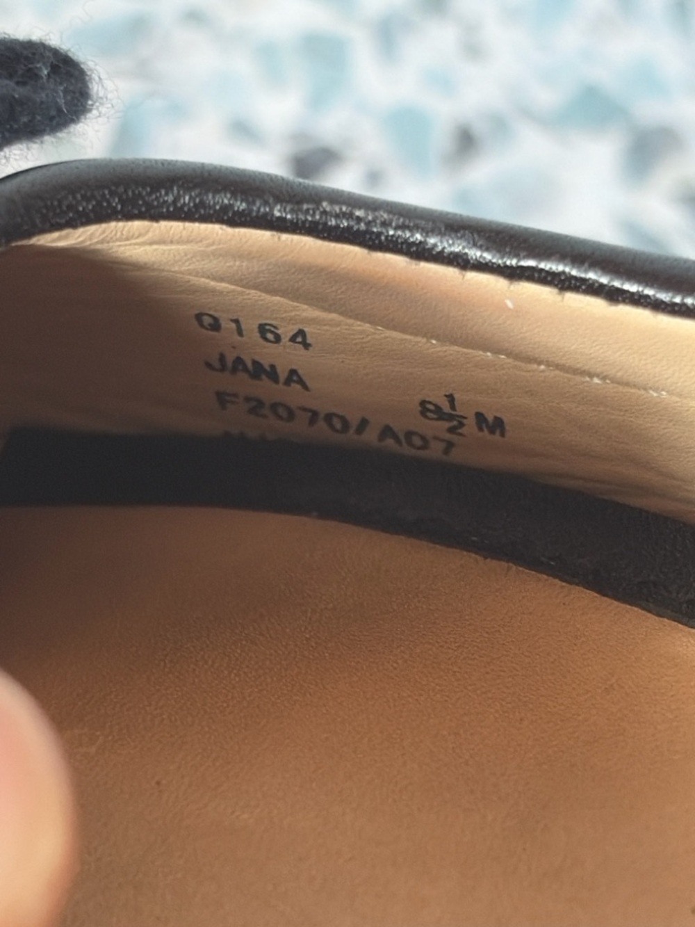 Coach Jana Black Leather Ballet Flats Signature Logo Size 8.5M - Picture 4 of 6